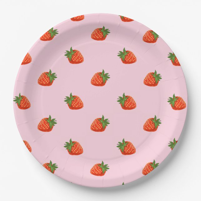 Strawberries Paper Plate (Front)