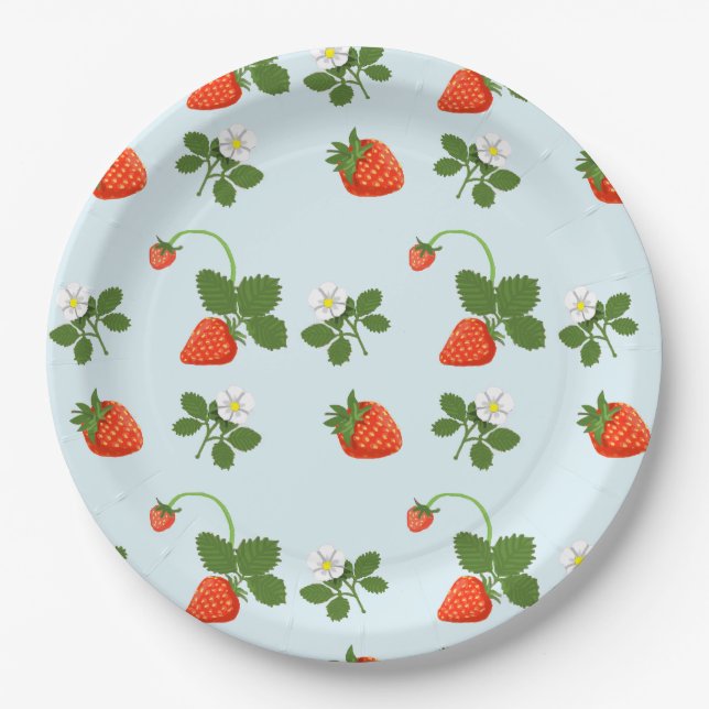 Strawberries Paper Plate (Front)