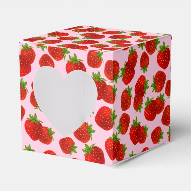 Strawberries Party Favour Box (Front Side)