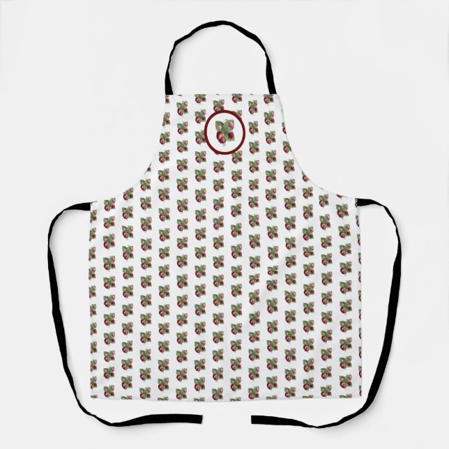 Strawberries patter women apron (Front)