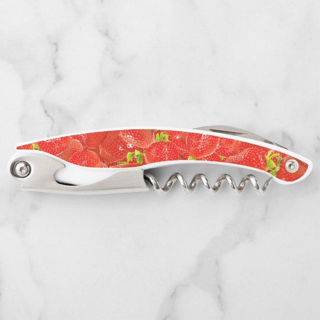 Strawberries Pattern Corkscrew (Front)