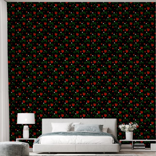 Strawberries Pattern  Wallpaper (Bedroom)