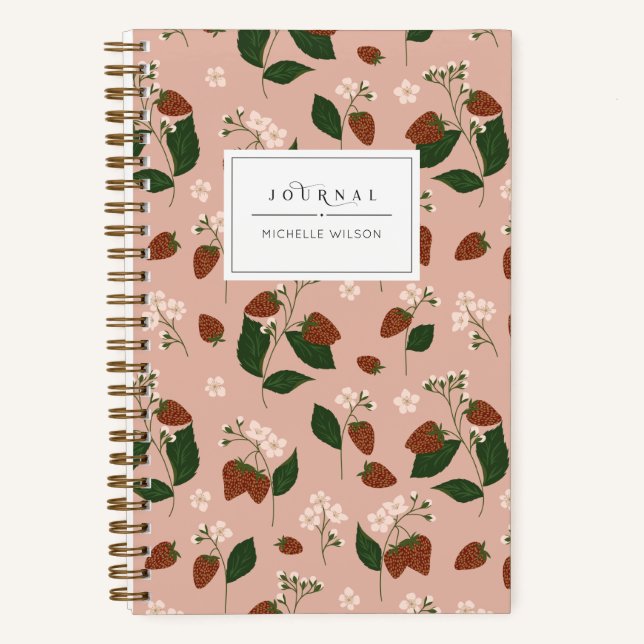 Strawberries Personalised Journal (Front)