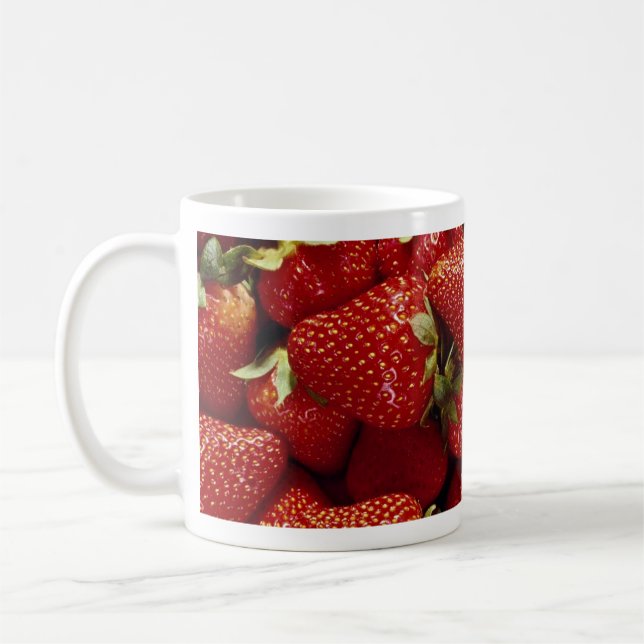 Strawberries Photo Coffee Mug (Left)