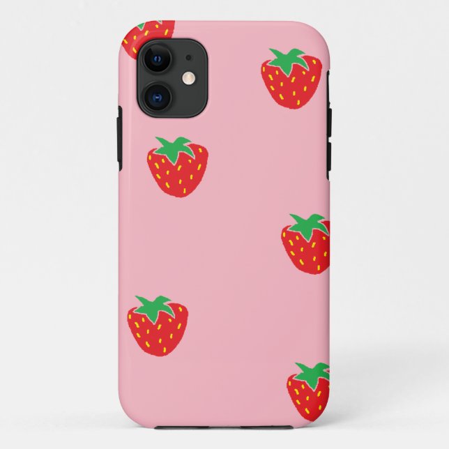 Strawberries Pink Case-Mate iPhone Case (Back)