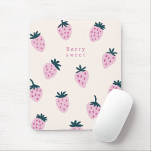 Strawberries pink  mouse mat