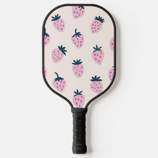 Strawberries pink  pickleball paddle (Front)