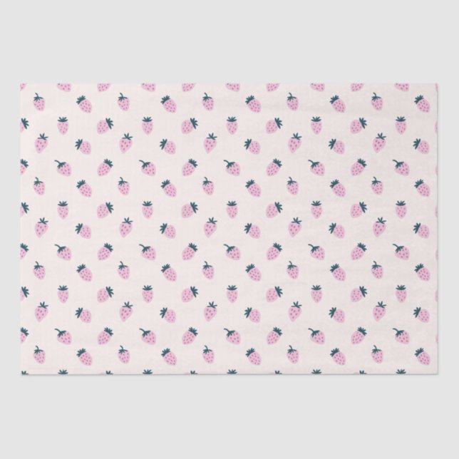 strawberries pink  tissue paper (Front)