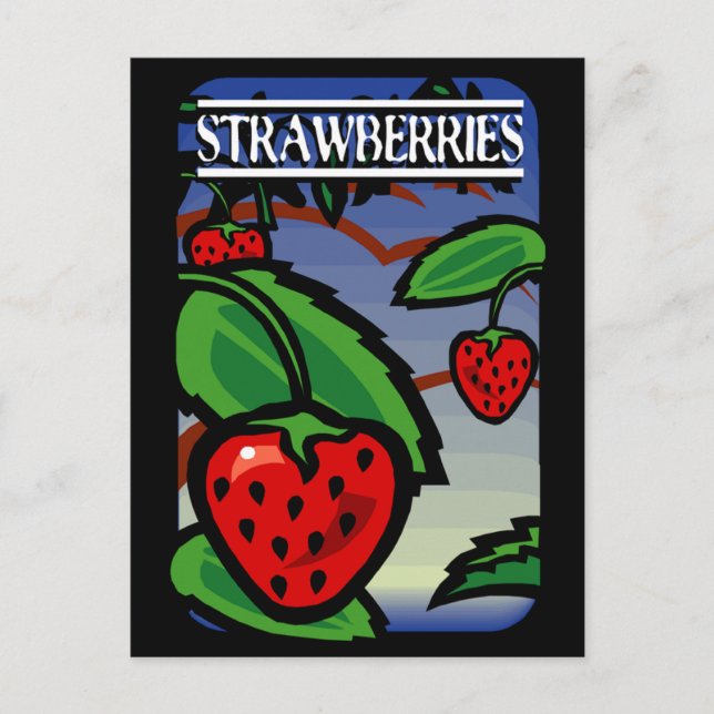 Strawberries Postcard (Front)