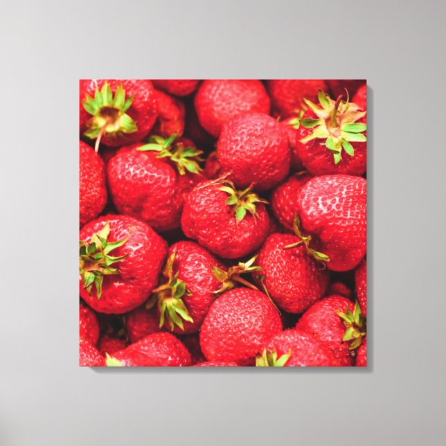 Strawberries Red Delicious Strawberry Canvas Print (Front)