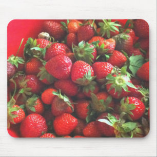 Strawberries red fruit photo mouse mat