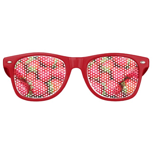 Strawberries Retro Sunglasses (Front)