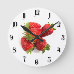 Strawberries Round Clock