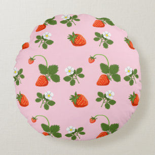 Strawberries Round Cushion