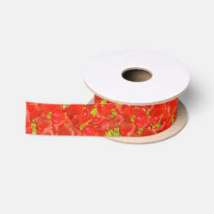 Strawberries Satin Ribbon