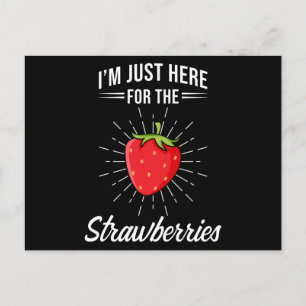 Strawberries Say Funny Postcard
