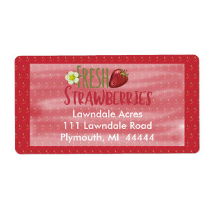 Strawberries Shipping Label