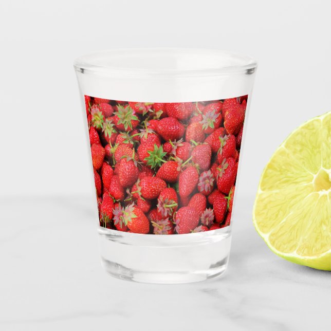 Strawberries Shot Glass (Front)