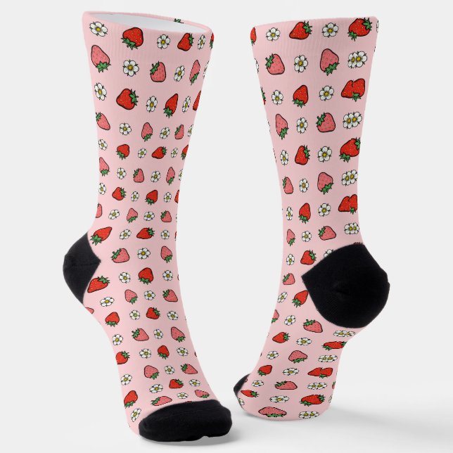 Strawberries Socks (Angled)