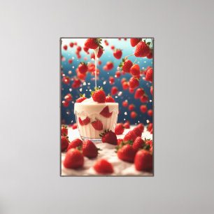 Strawberries Stretched Canvas Print