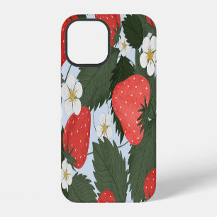 Strawberries: summer fruit pattern design. iPhone 12 case