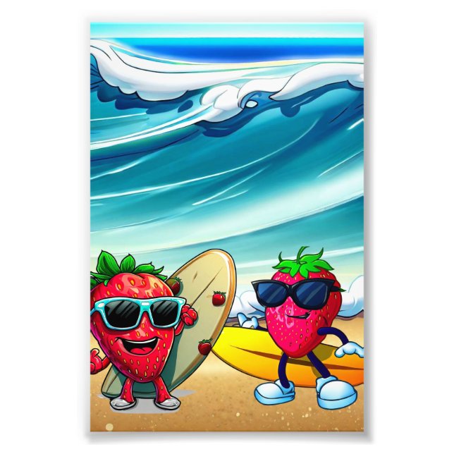 STRAWBERRIES SURFERS PHOTO PRINT (Front)