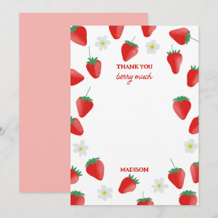 Strawberries Thank You Berry Much Strawberry Theme