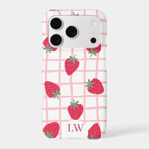 Strawberries & The Initials iPhone 17 Pro Case