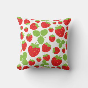 Strawberries Throw Pillow