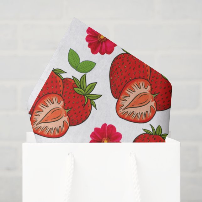 Strawberries  tissue paper (Gift Bag)