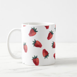 Strawberries Watercolor: Playful Seamless Pattern Coffee Mug