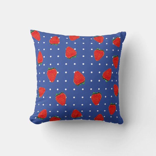 strawberries with dots cushion (Front)