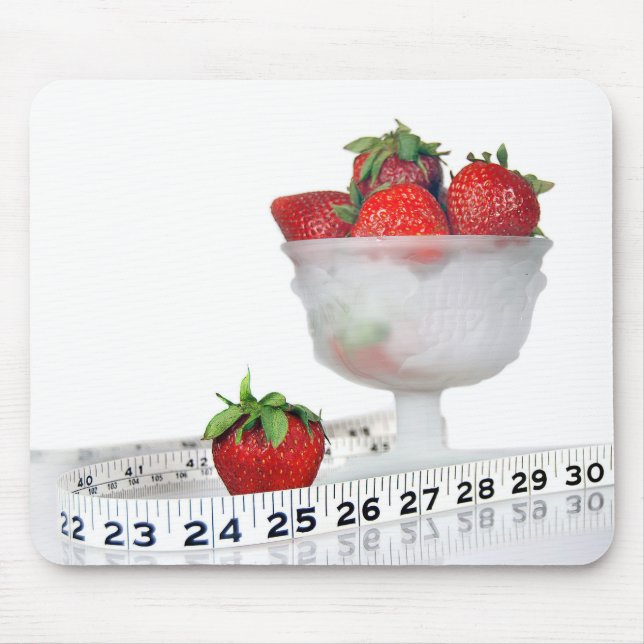 Strawberries with Tape Measure Mouse Mat (Front)