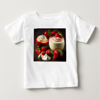 Strawberries with yogurt  baby T-Shirt
