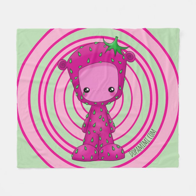 StrawberriMimi Fleece Blanket (Front (Horizontal))