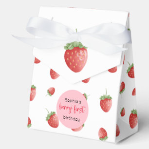 Strawberry 1st Birthday Berry First Favour Box