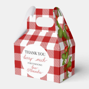 Strawberry 1st birthday Berry Sweet Favour Box