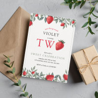 Strawberry 2nd Birthday | Berry Sweet Watercolor