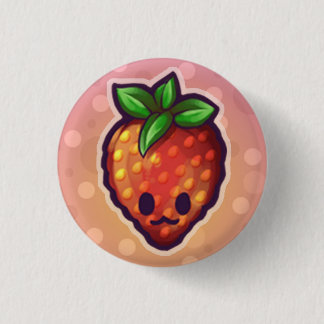 Strawberry:3 3 Cm Round Badge