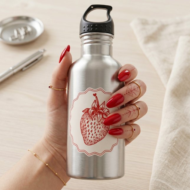 Strawberry 532 Ml Water Bottle (Creator Uploaded)