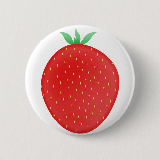 Strawberry 6 Cm Round Badge