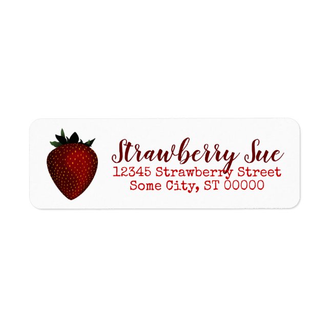 strawberry address label (Front)