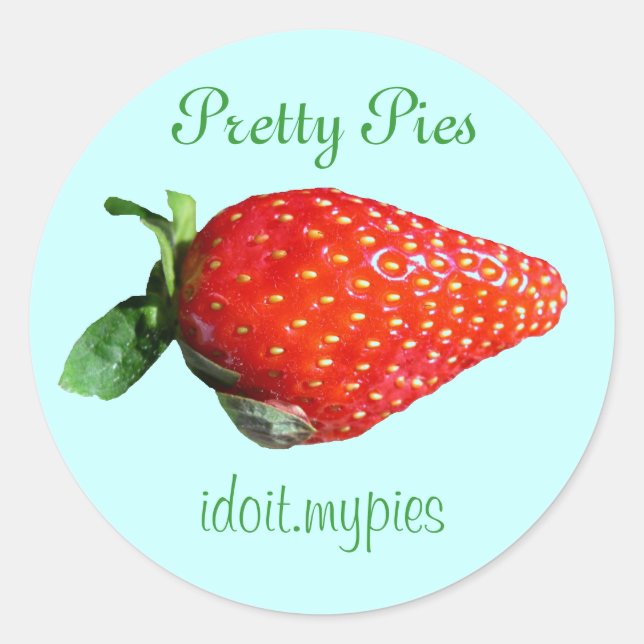 Strawberry Advertisement Classic Round Sticker (Front)
