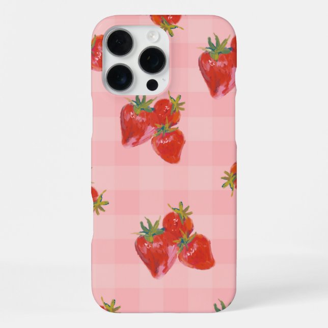 Strawberry Aesthetic Case | Fresh Fruit Vibes (Back)