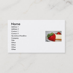 Strawberry And A Cheesecake Business Card