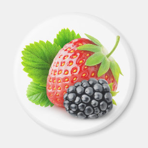 Strawberry and blackberry magnet