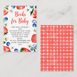 Strawberry and Blueberry Books For Baby Enclosure Card
