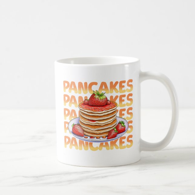 Strawberry and Blueberry Stack of Pancakes Coffee Mug (Right)