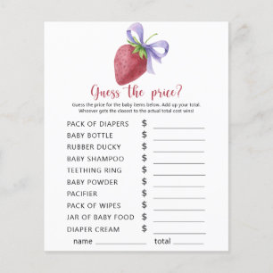 Strawberry and bow - Guess the price! Game