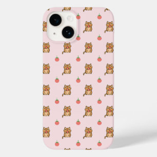 strawberry and chipmunk pattern Case-Mate iPhone 14 case